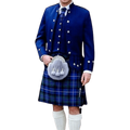 Doublet Sheriffmuir Jacket & Waistcoat Blue Custom Wedding Kilt Jacket